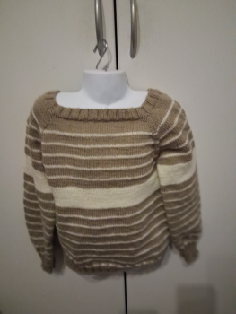 Pullover beige weiß